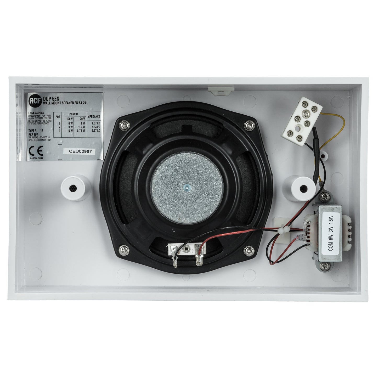 Wall Surface 5.5" Speaker, 6W, 70-100V, EN54-24