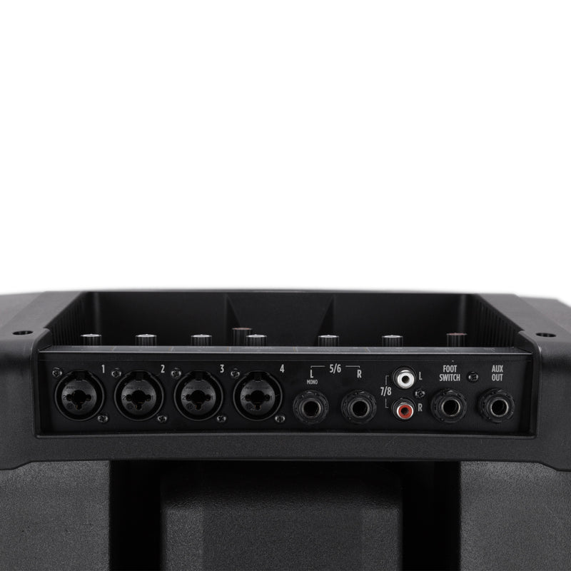 Active 1400W Portable PA System with Bluetooth Mixer, 12" Subwoofer and (8)x2" Top (White)