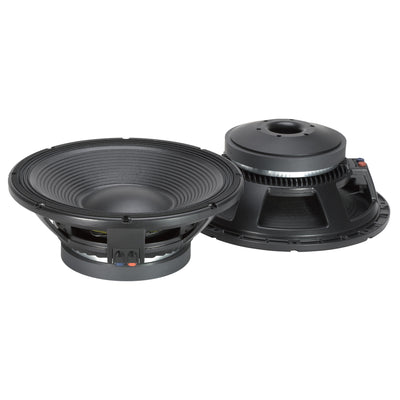 15" Power: 800W rms, 1600W prog. Sensitivity: 97 dB Freq. Range 30-1500 Hz