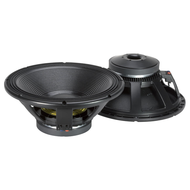 18" Power: 1000W rms, 2000W prog. Sensitivity: 97,5 dB Freq. Range 25-1000 Hz