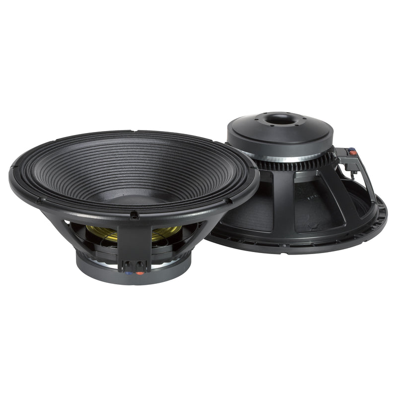 18" Power: 1000W rms, 2000W prog. Sensitivity: 97,5 dB Freq. Range 25-1000 Hz