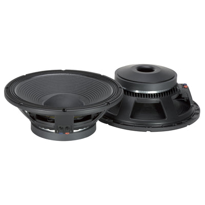 15" Power: 800W rms, 1600W prog. Sensitivity: 97 dB Freq. Range 35-1500 Hz