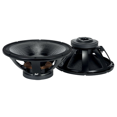 21"Power: 2000W rms, 4000W prog. Sensitivity: 97 Freq. Range 28-1000 Hz
