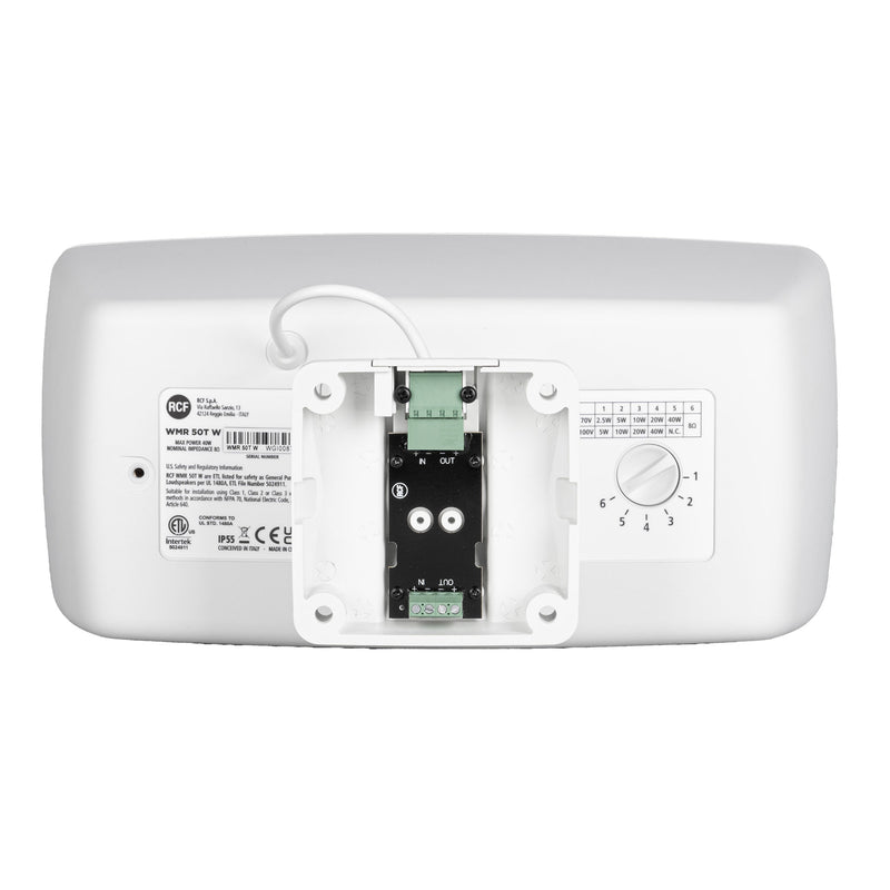 Passive 160W 5" 2-Way Wall Mount Monitor Speaker w/ Transformer - 8 Ω, 70/100V