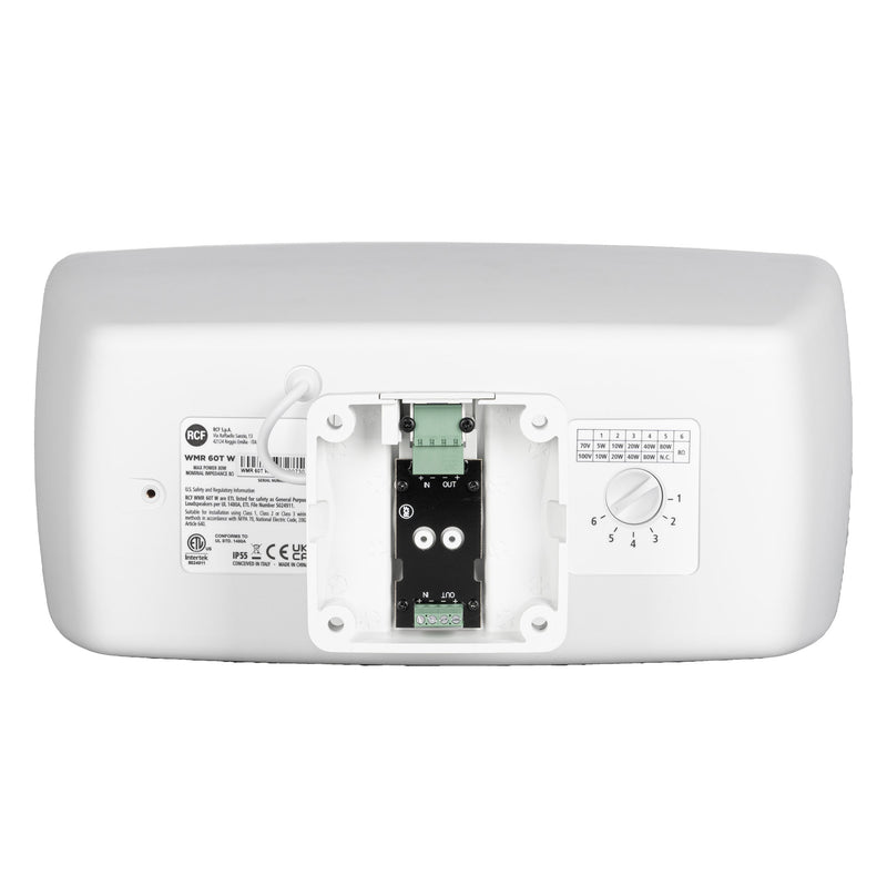 Passive 320W 6.5" 2-Way Wall Mount Monitor Speaker w/ Transformer - 8 Ω, 70/100V (White)