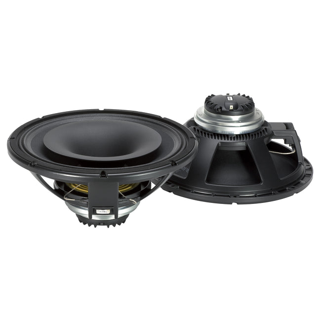 Woofer: 15" Power 450 Watt rms,  900W program. Sensitivity 101 dB. Compression Driver: Exit 1.5" Power 90 Watt rms, 180W program. Sensitivity 110 dB