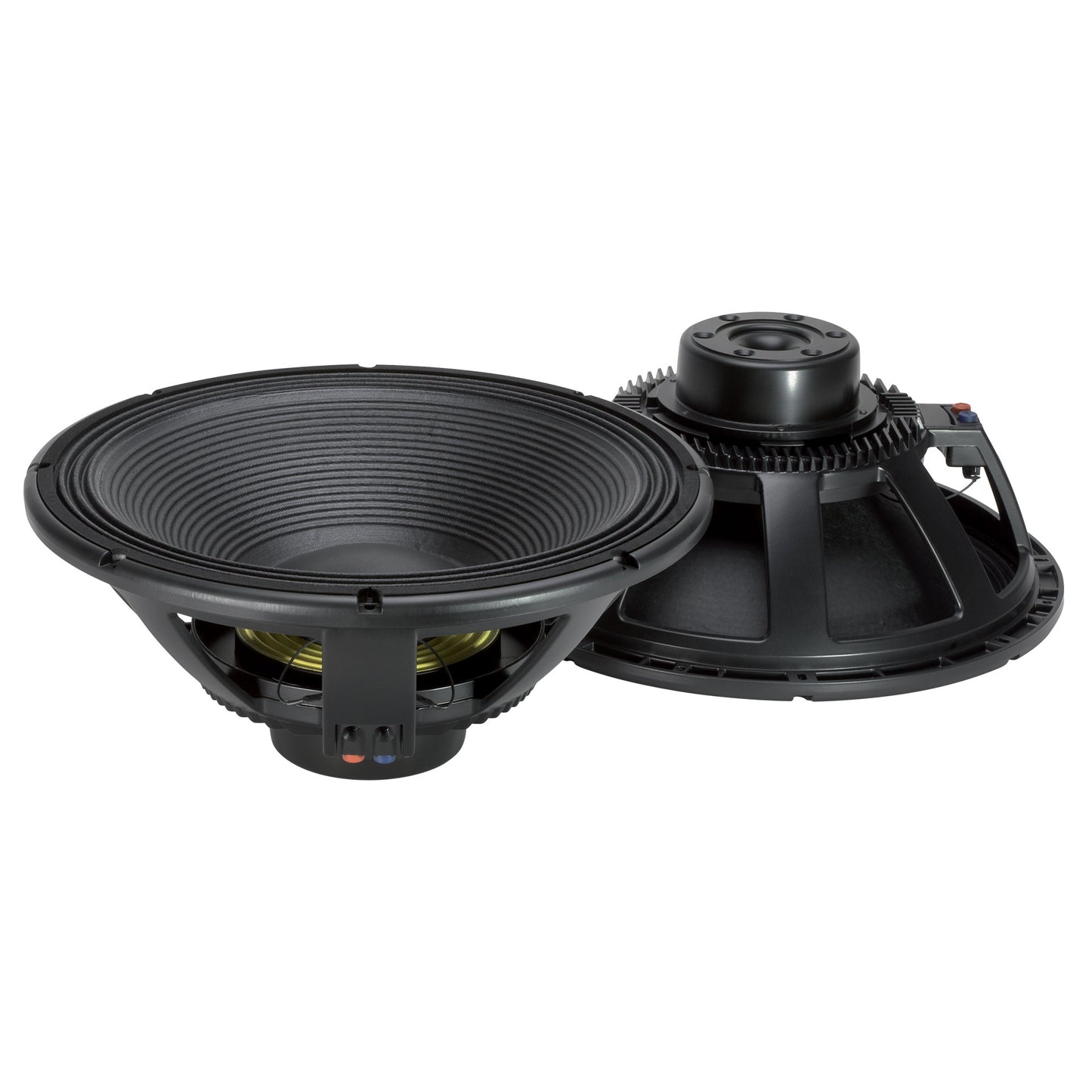 18" Power: 1200W rms, 2400W prog. Sensitivity: 98 dB Freq. Range 30-1000 Hz