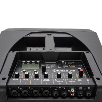 Active 1400W Portable PA System with Bluetooth Mixer, 12" Subwoofer and (8)x2" Top (White)