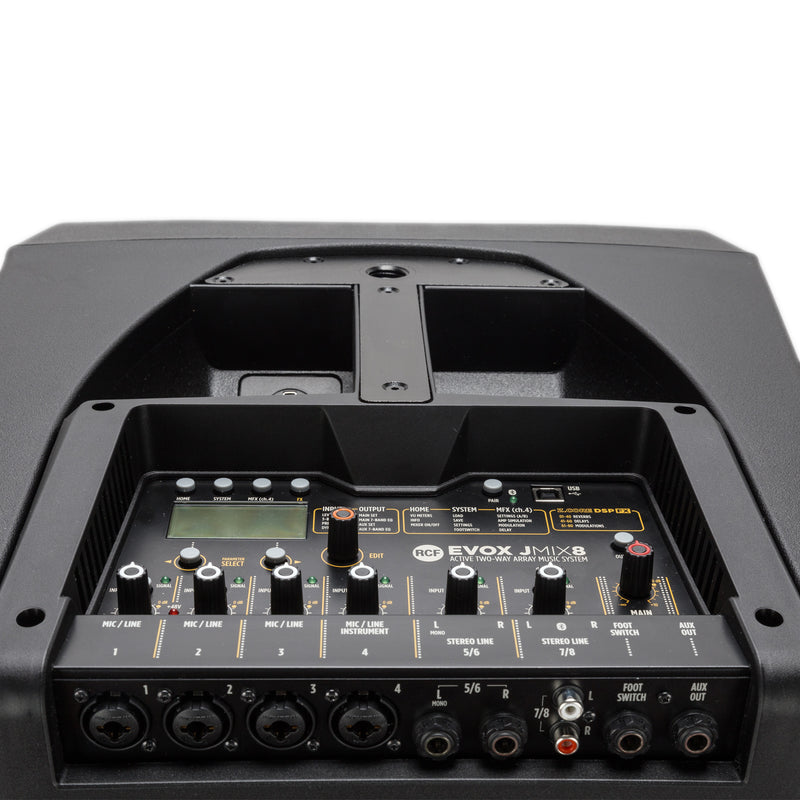 Active 1400W Portable PA System with Bluetooth Mixer, 12" Subwoofer and (8)x2" Top (White)