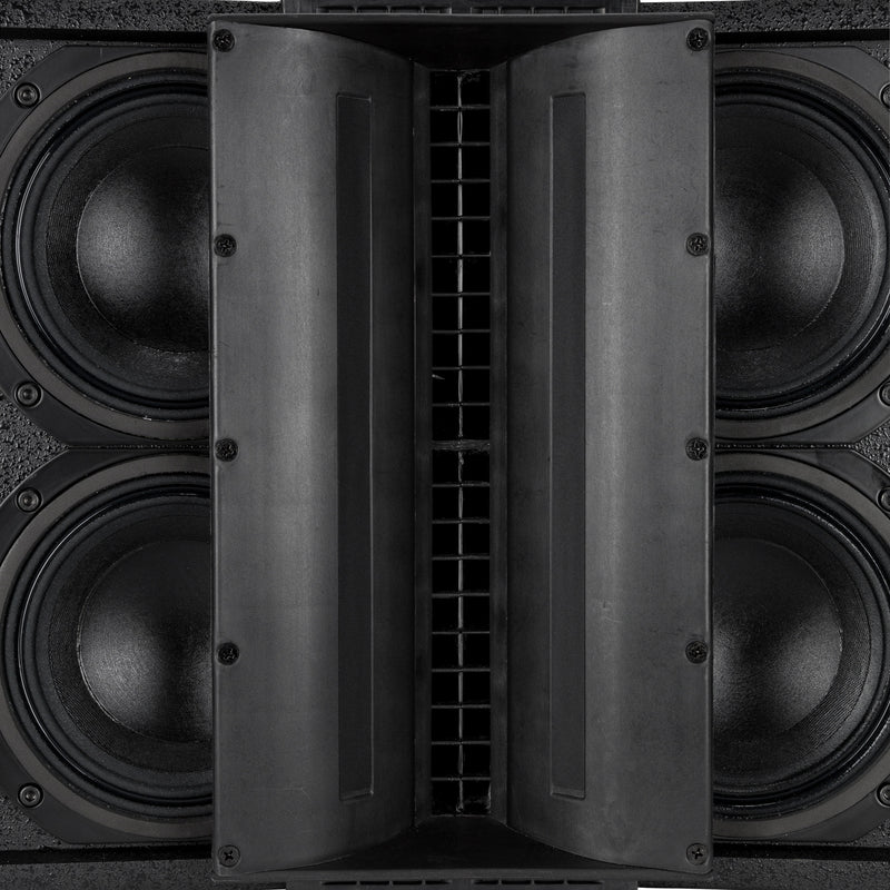 Active 8000W Dual 12" & Quad 6" Compact 3-way Line Array (White)