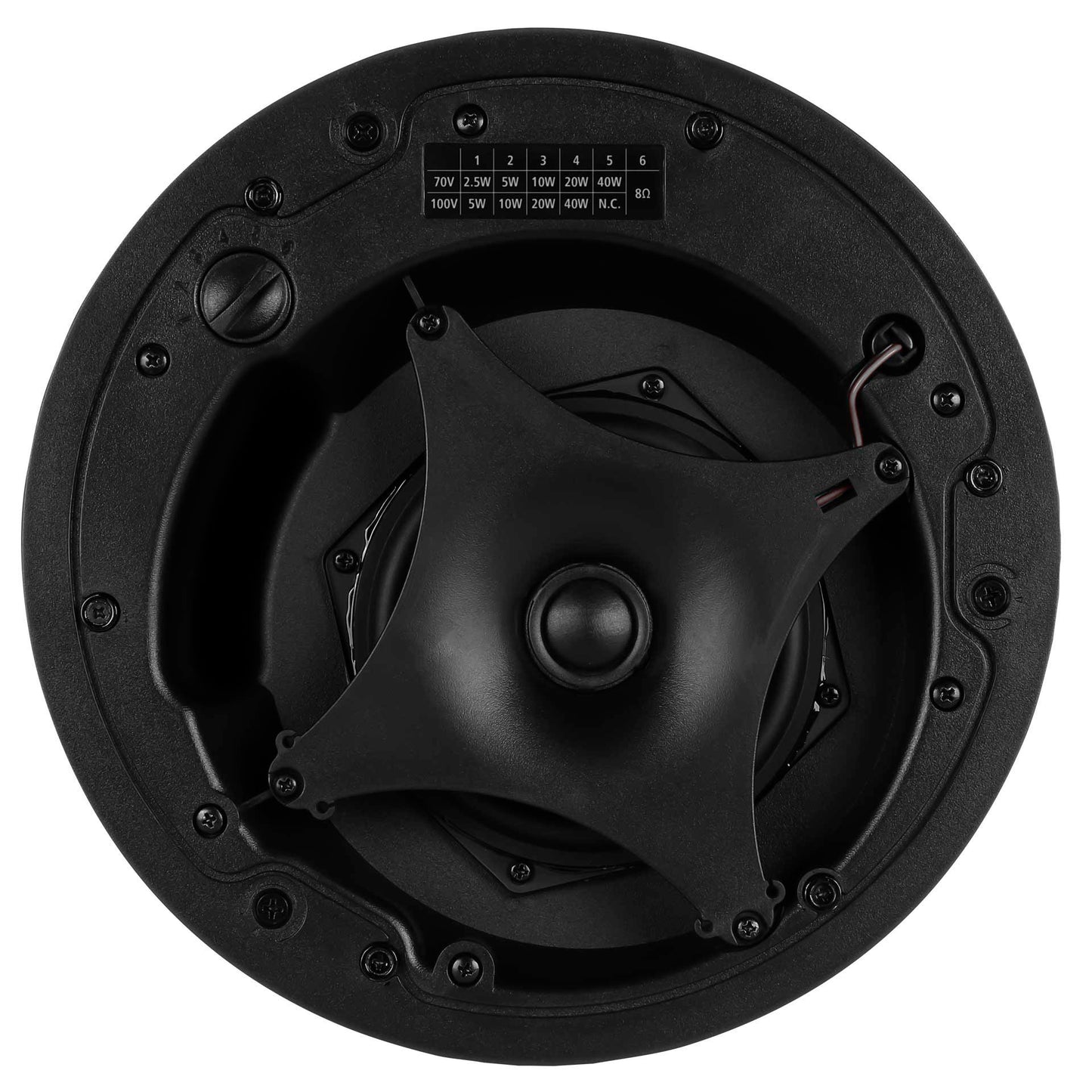Passive 160W 5" 2-Way Ceiling Monitor Speaker w/ Transformer - 8 Ω, 70/100V (White)