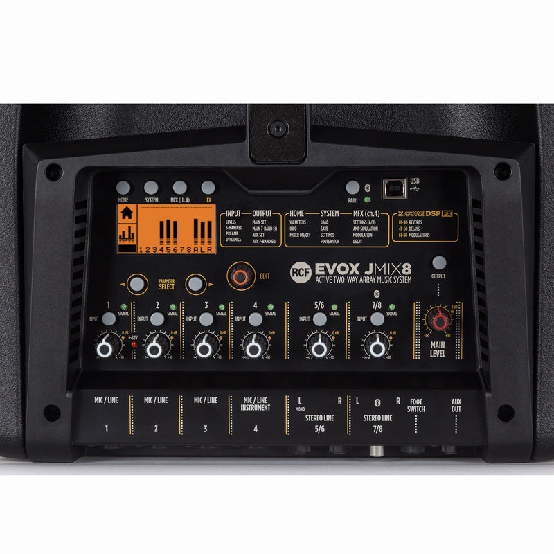 Active 1400W Portable PA System with Bluetooth Mixer, 12" Subwoofer and (8)x2" Top (White)