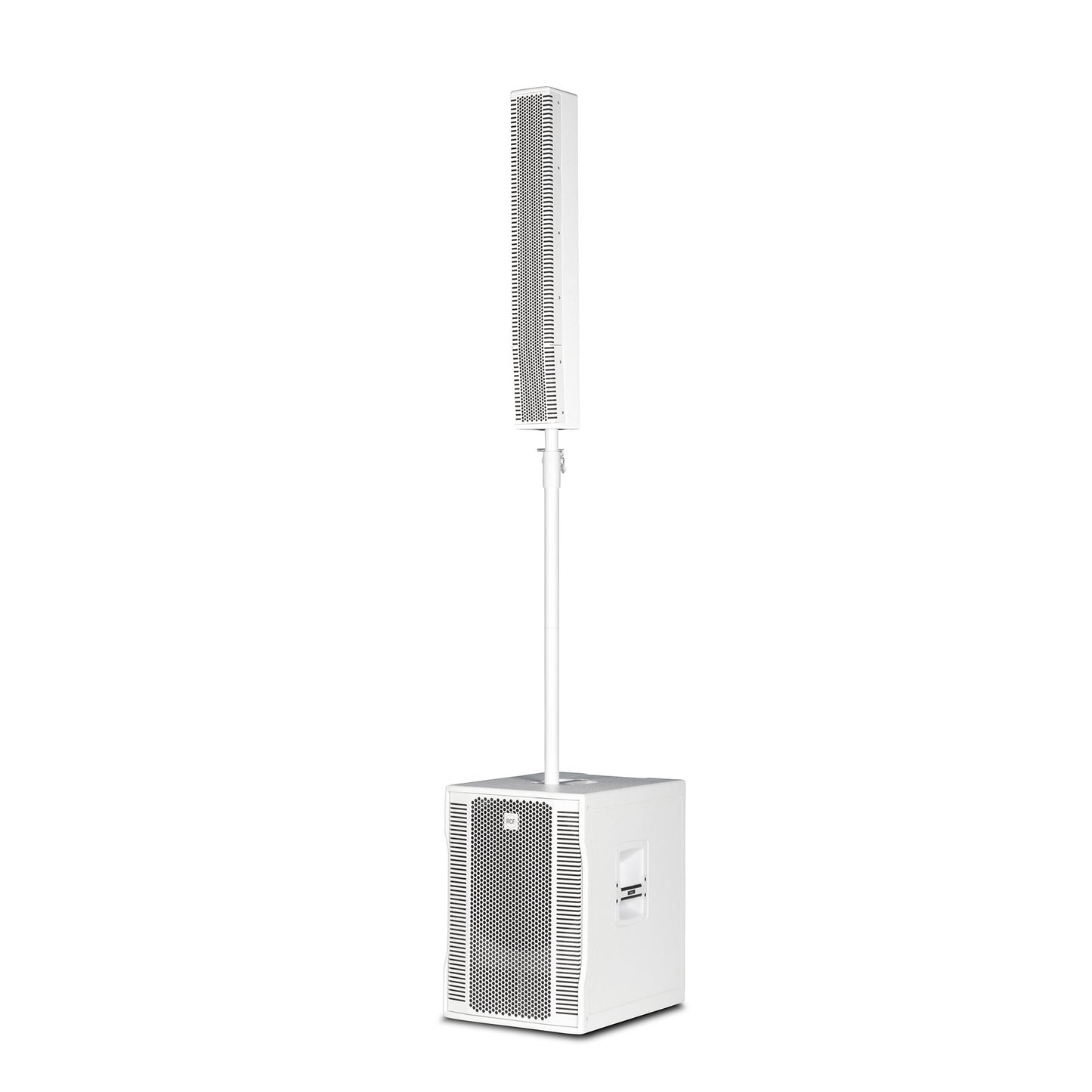 Active 1400W Portable PA System (Baltic Birch), 15" Subwoofer and (8)x4" Top (White)