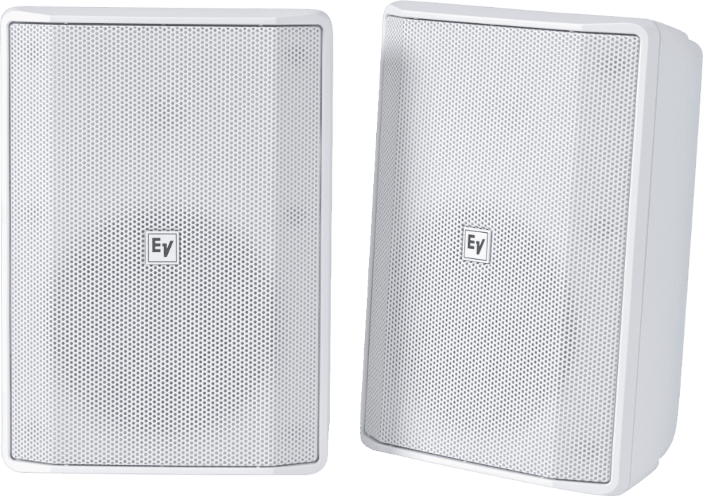 Electro-Voice EVID-S5.2XW Quick install Speaker 5” cabinet 70/100V white. IP65. Sold only in pairs.