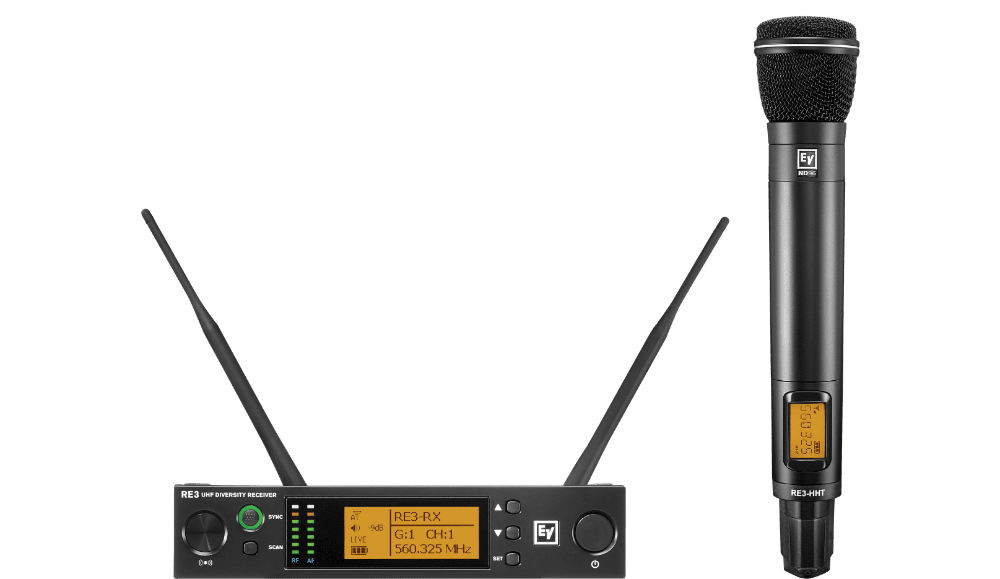 Electro-Voice RE3-ND96-5H Uhf wireless set featuring nd96 dynamic supercardioid microphone
