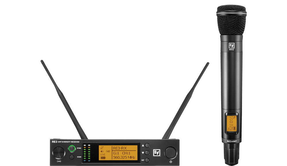 Electro-Voice RE3-ND96-5L Uhf wireless set featuring nd96 dynamic supercardioid microphone