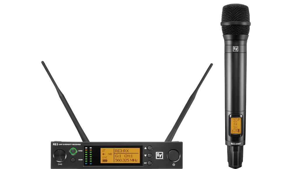 Electro-Voice RE3-RE420-5H UHF wireless set featuring RE420 condenser cardioid microphone