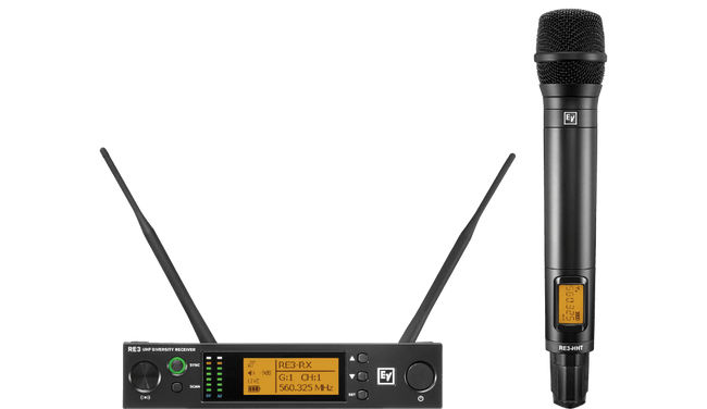 Electro-Voice RE3-RE420-5H UHF wireless set featuring RE420 condenser cardioid microphone