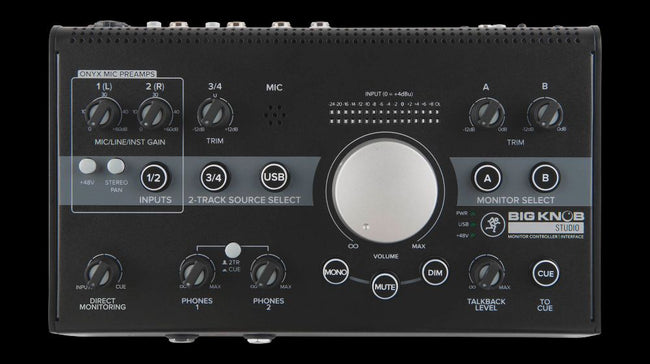 Mackie Big Knob Studio 3x2 Studio Monitor Controller | 192kHz USB I/O