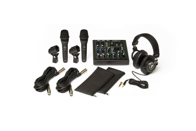 Mackie Performer Bundle Performance bundle with ProFX6v3 effects mixer with USB, two EM-89D dynamic mics and MC-100 headphones